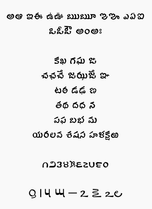 Ravi Prakash Telugu font sample